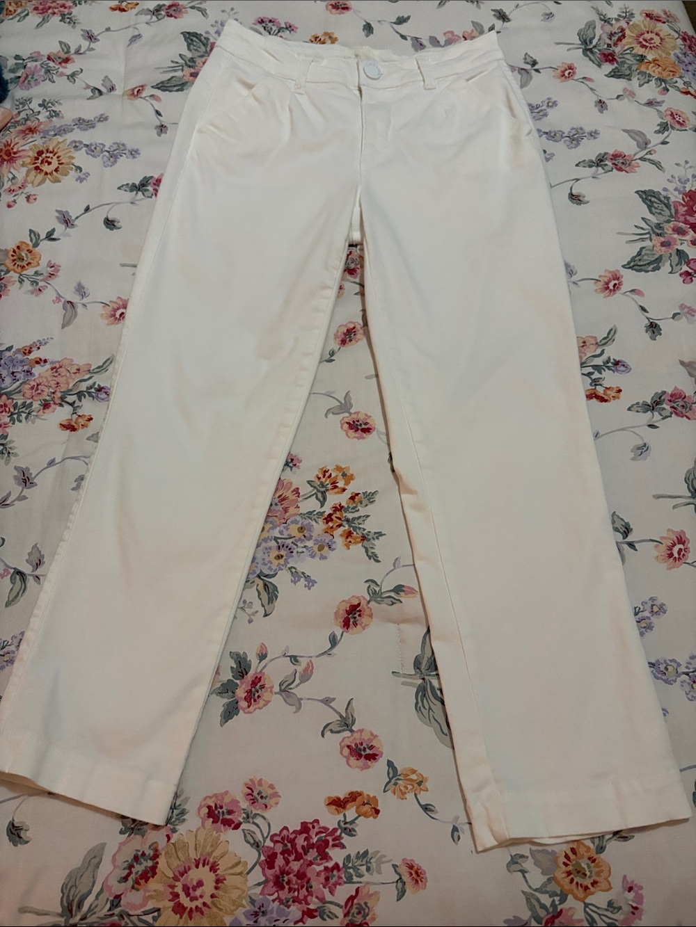 Caslon Lightweight Cream Straight-Leg Jeans